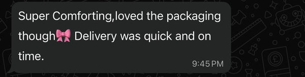 Customer review on WhatsApp