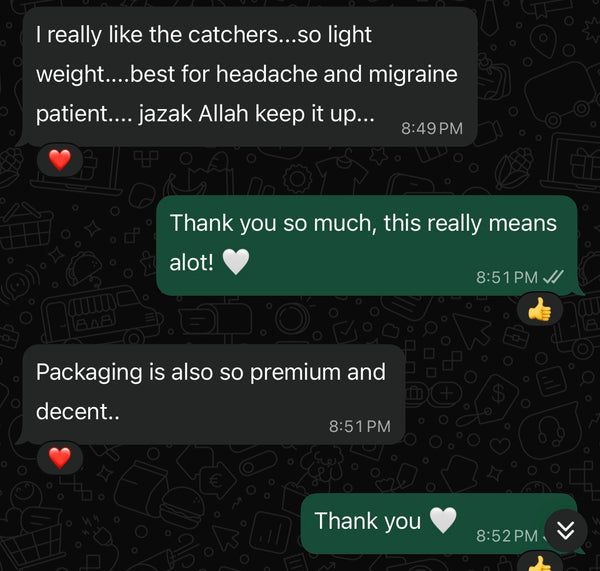 Customer review on WhatsApp