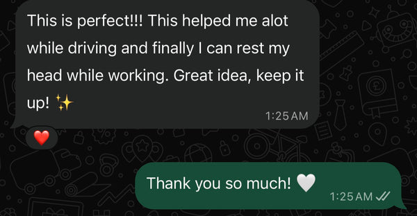 Customer review on WhatsApp
